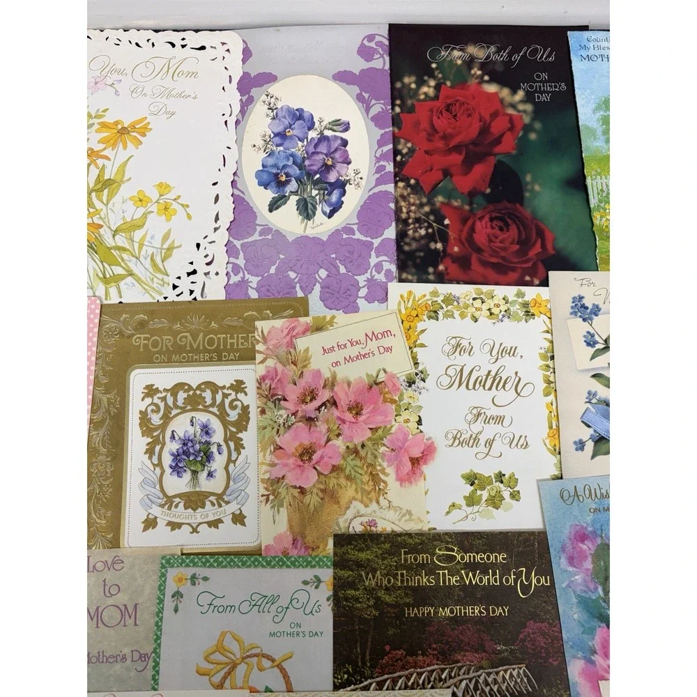 Vintage Mother's Day Greeting Cards Fronts ONLY Scrapbooking Crafts Lot of 50+